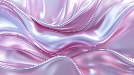 Obraz premium Soft, flowing curves of shimmering pink and lavender fabric.
