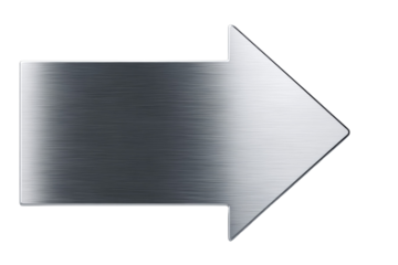 A silver arrow pointing to the right