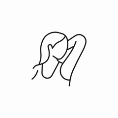 woman armpit clean icon sign vector