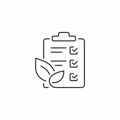 environmental checklist report icon sign vector