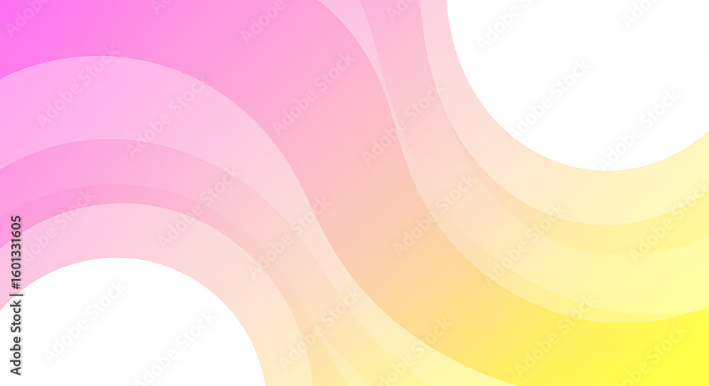 Poster abstract background with pink yellow and white waves creating a smooth and colorful gradient effect 