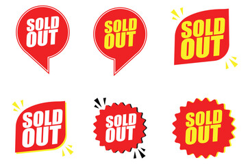 Sold Out Tag label– Product Unavailable Vector Label