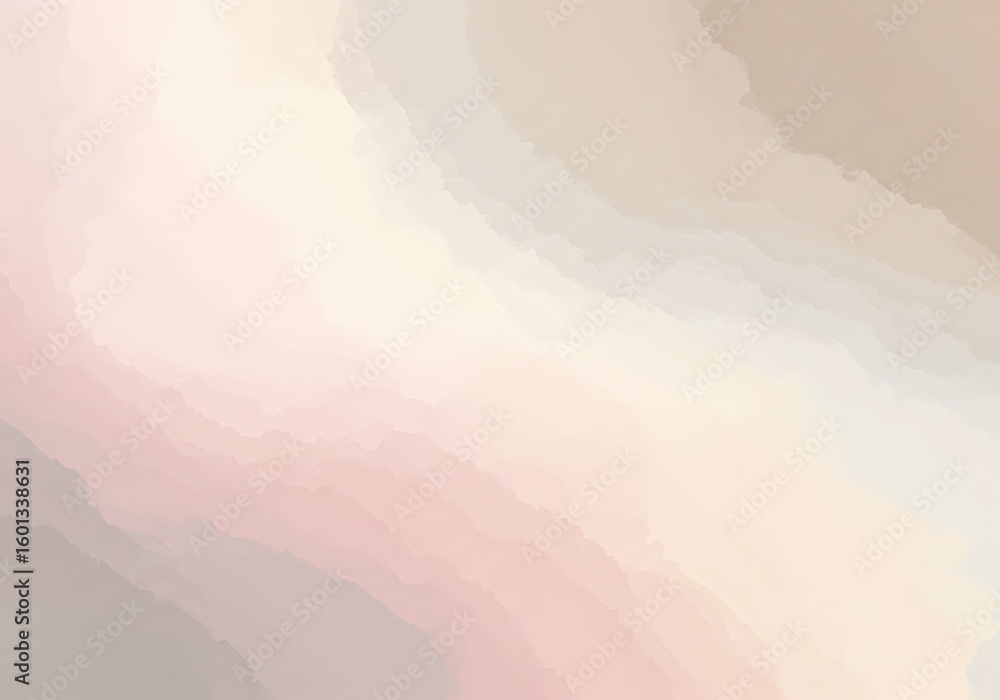 Poster a soft pastel gradient background with shades of pink beige and white creating a dreamy and calming 