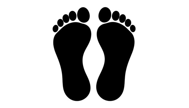 Two black footprints on white background (1)
