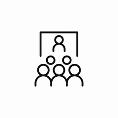 group audience presentation icon sign vector