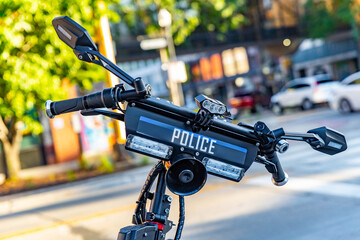 Electric scooter for police transportation