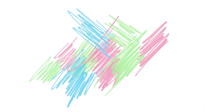 Pastel colored abstract lines on white background