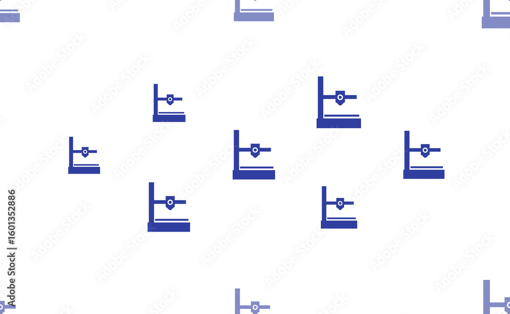 Poster seamless pattern of large isolated blue small 3d printer symbols. the pattern is divided by a line o