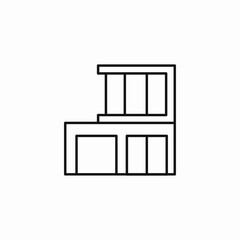 modern building design icon sign vector