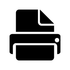 Printer Print vector icon for office document printing