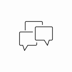 Fototapeta premium speech bubbles chat icon sign vector