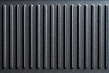 Black grill non-stick die-cast aluminum plates for design purpose, closeup, top view. Electric...