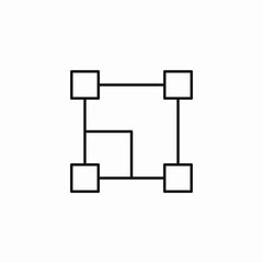 square layout diagram icon sign vector