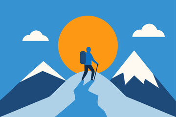 winter landscape with mountains