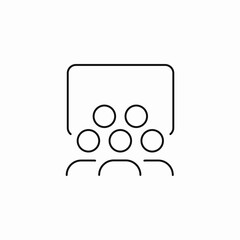 audience screen viewers icon sign vector