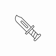 combat knife sharp icon sign vector