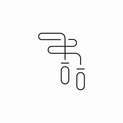 jump rope exercise icon sign vector