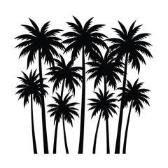 Palm tree silhouettes