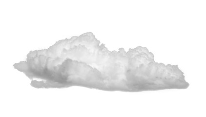 Volumetric cumulus cloud with realistic shading on transparent background