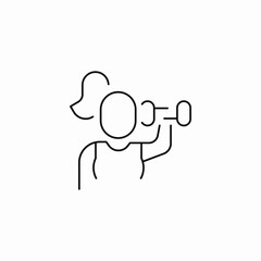 Fototapeta premium woman drinking water icon sign vector