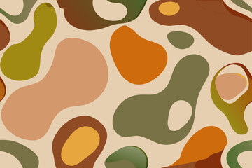 Organic flowing shapes in earthy tones abstract organic shapes