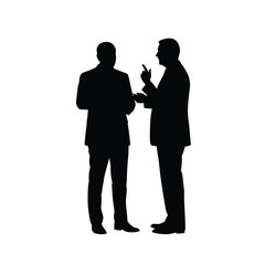 Business Meeting Silhouette Two Men in Suits Discussing Ideas and Strategies in a Professional Setting Teamwork and Collaboration