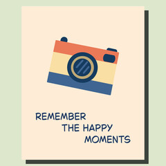 Remember The Happy Moments Card, Photography Memory Card with Vintage Vibe