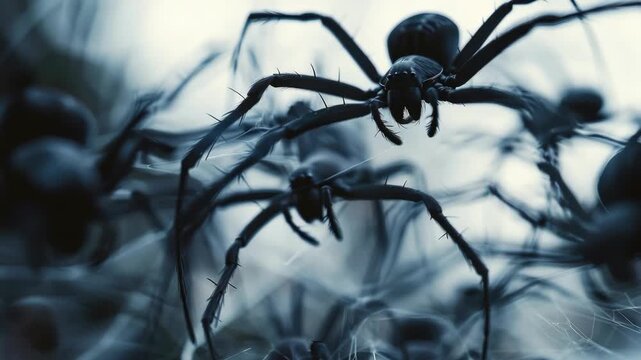 Dense gathering of spiders