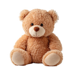 Obraz premium A charming brown teddy bear sitting patiently, capturing the essence of childhood joy and comfort