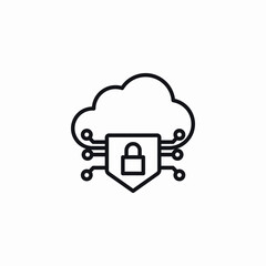 cloud clock system icon sign vector