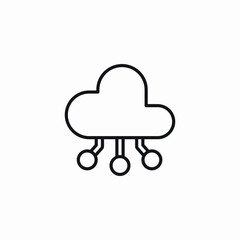 cloud computing system icon sign vector