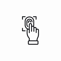 finger data icon sign vector