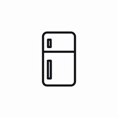 kitchen fridge icon sign vector