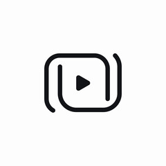 media video icon sign vector