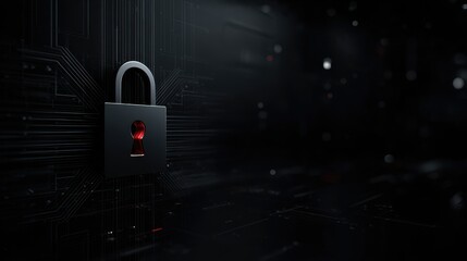 Stunning photo of ensure your digital security with advanced tech safety measures and robust data protection. Keep your personal information safe with a secured lock symbolizing.