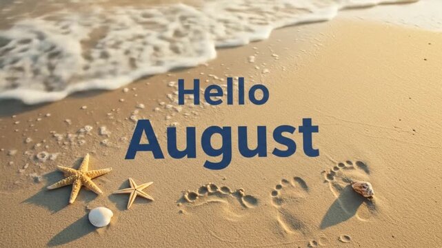 Hello August: Beach, Waves, and Starfish