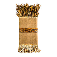 Tongan taovala mat wrap with tapa cloth top showcasing traditional Polynesian handicraft and cultural heritage