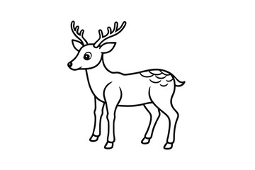 Fototapeta premium Reindeer Doodle Drawing