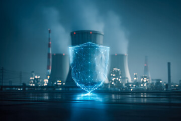 Digital shield protecting against industrial pollution in a power plant