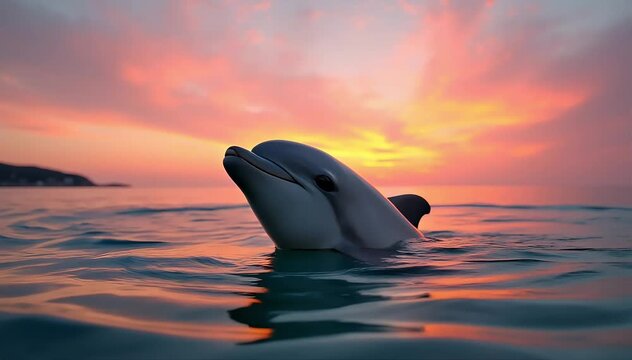 Dolphin calling out with clicks and whistles