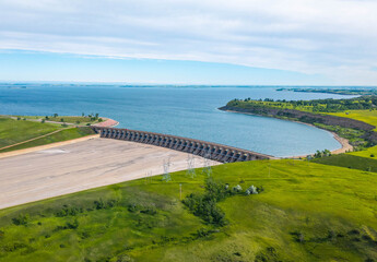 Garrison Dam at Lake Sakakawea in North Dacota