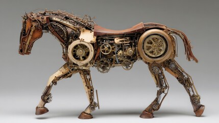 Steampunk horse sculpture (1)