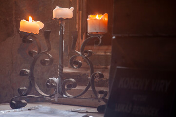 Abandoned Old  Historic Ruined Decaying  Stone Church 