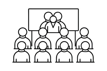Training Seminar Line Style Icon No Text