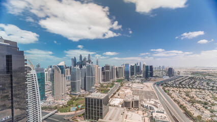 Residential apartments and offices in Jumeirah lake towers district timelapse in Dubai