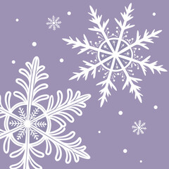 Seamless Christmas Pattern with White Snowflakes

