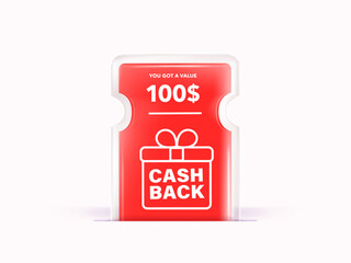 Transparency glass coupon label Discount offer tag with shiny, glossy, reflective surface. Vector Premium.