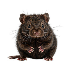 Close up of a velvet furred mole with wide front claws perfect for educational and nature themed projects