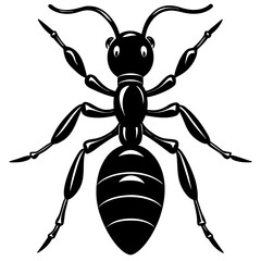 Vector art of a diligent ant a symbol of teamwork and industry isolated on white background