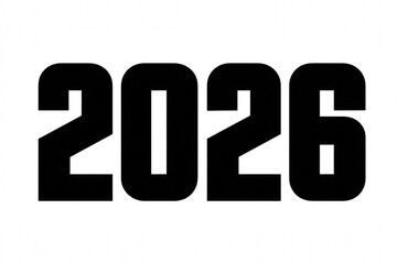 Fototapeta premium 2026 New Year numbers design element Modern bold font style Vector illustration Isolated on white background